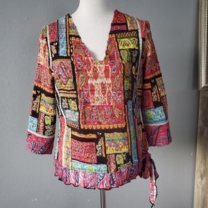 Alberto Makali stretchy multi colored shirt